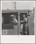 Grant County, Oregon. Malheur National Forest. Engineer and fireman of log train