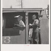 Grant County, Oregon. Malheur National Forest. Engineer and fireman of log train