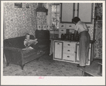 Ola, Idaho. Farm Security Adminsitration Ola self-help cooperative. Wife and child of a member