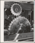 Ola, Idaho. FSA (Farm Security Administration) Ola self-help cooperative. Circular saws in the sawmill