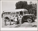 Rupert, Idaho. Children go to swimming classes in the school bus