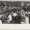 Rupert, Idaho. Former CCC (Civilian Conservation Corps) camp now under FSA (Farm Security Administration) management. Supper plates in the community mess hall of the Japanese-Americans