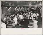 Rupert, Idaho. Former CCC (Civilian Conservation Corps) camp now under FSA (Farm Security Administration) management. Supper plates in the community mess hall of the Japanese-Americans