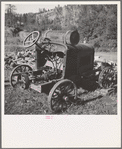 Ola, Idaho. Old automobile converted to power unit for running machinery on the farm of a member of the Ola self-help cooperative