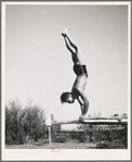 Japanese American farm worker at swimming pool, he lives at a CCC camp now under FSA management. Rupert, Idaho