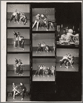 Contact sheet of images of Ruthanna Boris rehearsing Cakewalk, includes one personal photo of unknown person