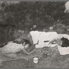 Tubercular wife and daughter of agricultural day laborer. She had lost six of her eight children and the remaining two were pitifully thin