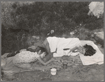 Tubercular wife and daughter of agricultural day laborer. She had lost six of her eight children and the remaining two were pitifully thin