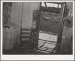 Interior of Negro agricultural day laborer's home near Vian, Oklahoma. Sequoyah County