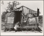 Home of agricultural day laborer. Mother works in fields. Father has deserted the family. Near Vian, Oklahoma