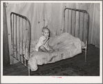 Child of tenant farmer. Arkansas River bottoms near Vian, Oklahoma