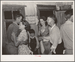 Dance where round and square dances are both performed at sharecropper's home on Saturday night. Near McAlester, Oklahoma. Pittsburg County