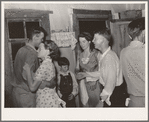 Dance where round and square dances are both performed at sharecropper's home on Saturday night. Near McAlester, Oklahoma. Pittsburg County