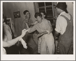 Detail of square dance in hills near McAlester, Oklahoma. Pittsburg County. Sharecropper's home