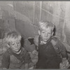 Children of Mays Avenue camp family in small shack used as sleeping quarters. Oklahoma City, Oklahoma. Refer to general caption no. 21