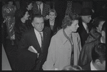 Walter Kerr and Jean Kerr [center] at opening night of the stage production Fiorello!