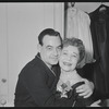 Tom Bosley and unidentified at the opening night of stage production Fiorello!