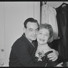 Tom Bosley and unidentified at opening night of the stage production Fiorello!