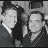 Johnnie Ray and Tom Bosley at the opening night of the stage production Fiorello!