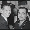 Johnnie Ray and Tom Bosley at opening night of the stage production Fiorello!