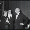 Mary Stanton, John Allen and George Abbott at opening night of the stage production Fiorello!