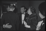 Jack Hawkins [center] and unidentified at opening night of the stage production Fiorello!