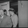 Walter Winchell [back] and unidentified others at opening night of the stage production Fiorello!