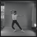 Todd Bolender in studio publicity photograph for the dance production Agon