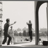 Stephen Joyce and Bryarly Lee rehearsing Romeo and Juliet with director Stuart Vaughan (center)