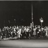 Shakespeare in the Park, audience members leaving