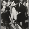 Shakespeare in the Park, audience members with donation box