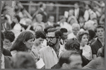 Shakespeare in the Park, actors Colleen Dewhurst and J. D. Cannon in the audience