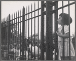Spectators waiting for a New York Shakespeare Festival performance