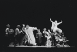 Paul Lipson, Mimi Randolph and ensemble in the stage production Fiddler on the Roof