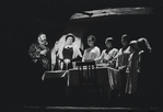 Paul Lipson, Mimi Randolph and unidentified others in the stage production Fiddler on the Roof