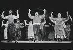 Paul Lipson and ensemble in the stage production Fiddler on the Roof