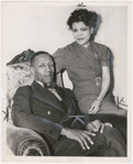 Attorney Ruth Whitehead Whaley, with husband Herman S. Whaley, at home, 1941