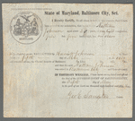 Nathan Johnson Manumitted by Harriett Johnson