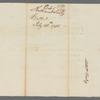 Revolutionary War - Request for compensation to be paid to Nathaniel Seely for an enslaved man, Amos Seely, who was killed in the Revolutionary War, 1783. Top reads "pay-table office, July 30th, 1783..."