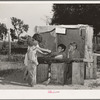 Pop stand of children in community camp. Oklahoma City, Oklahoma. See general caption no. 21