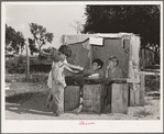Pop stand of children in community camp. Oklahoma City, Oklahoma. See general caption no. 21