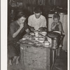 Family eating breakfast. Mays Avenue camp, Oklahoma City, Oklahoma