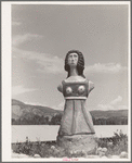 Statue by local artist. Cimarron, New Mexico