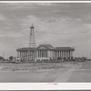 Capitol of Oklahoma with surrounding derricks. Oklahoma City, Oklahoma