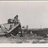 Old combine which has not been used for several years. Gray County, Kansas