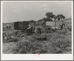 Junkyard of agricultural implements near Syracuse, Kansas