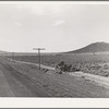 Scene in the sagebrush country south of Costilla, New Mexico. Taos County