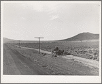 Scene in the sagebrush country south of Costilla, New Mexico. Taos County