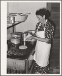 Making tortillas. Spanish-American home near Taos, New Mexico, Taos County