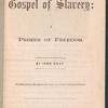The gospel of slavery, title page